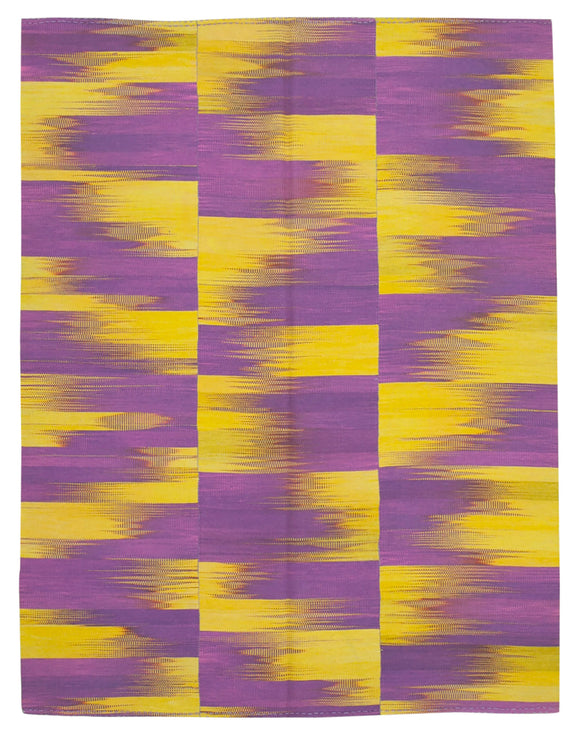 7x9 Purple Contemporary Kilim Rug - 21946
