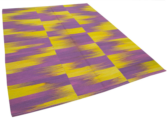 7x9 Purple Contemporary Kilim Rug - 21946