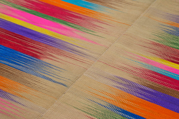 7x9 Multicolor Contemporary Kilim Rug - 21950