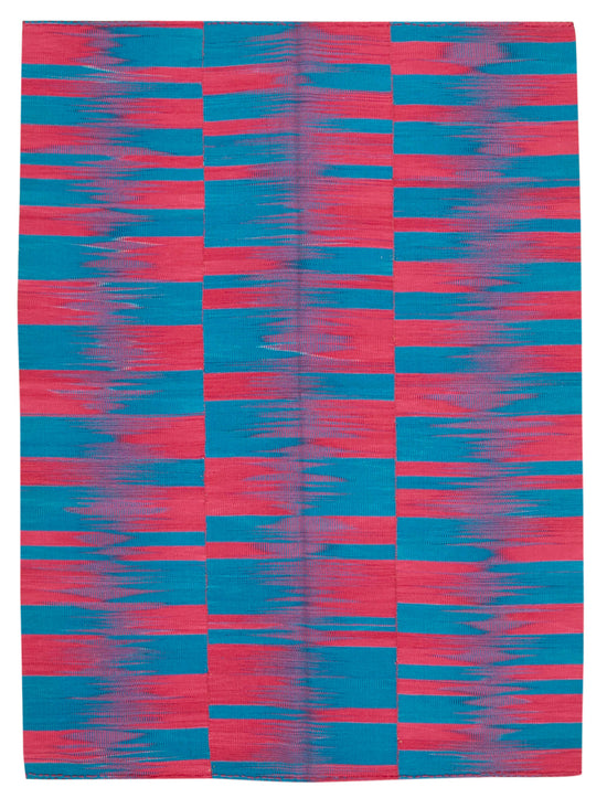 7x9 Multicolor Contemporary Kilim Rug - 21951
