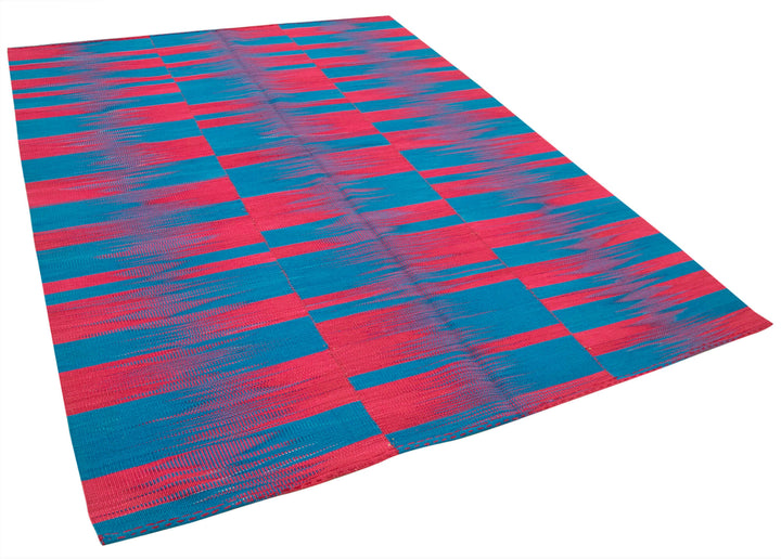 7x9 Multicolor Contemporary Kilim Rug - 21951