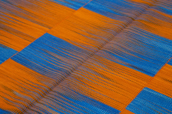 7x9 Orange Contemporary Kilim Rug - 21952