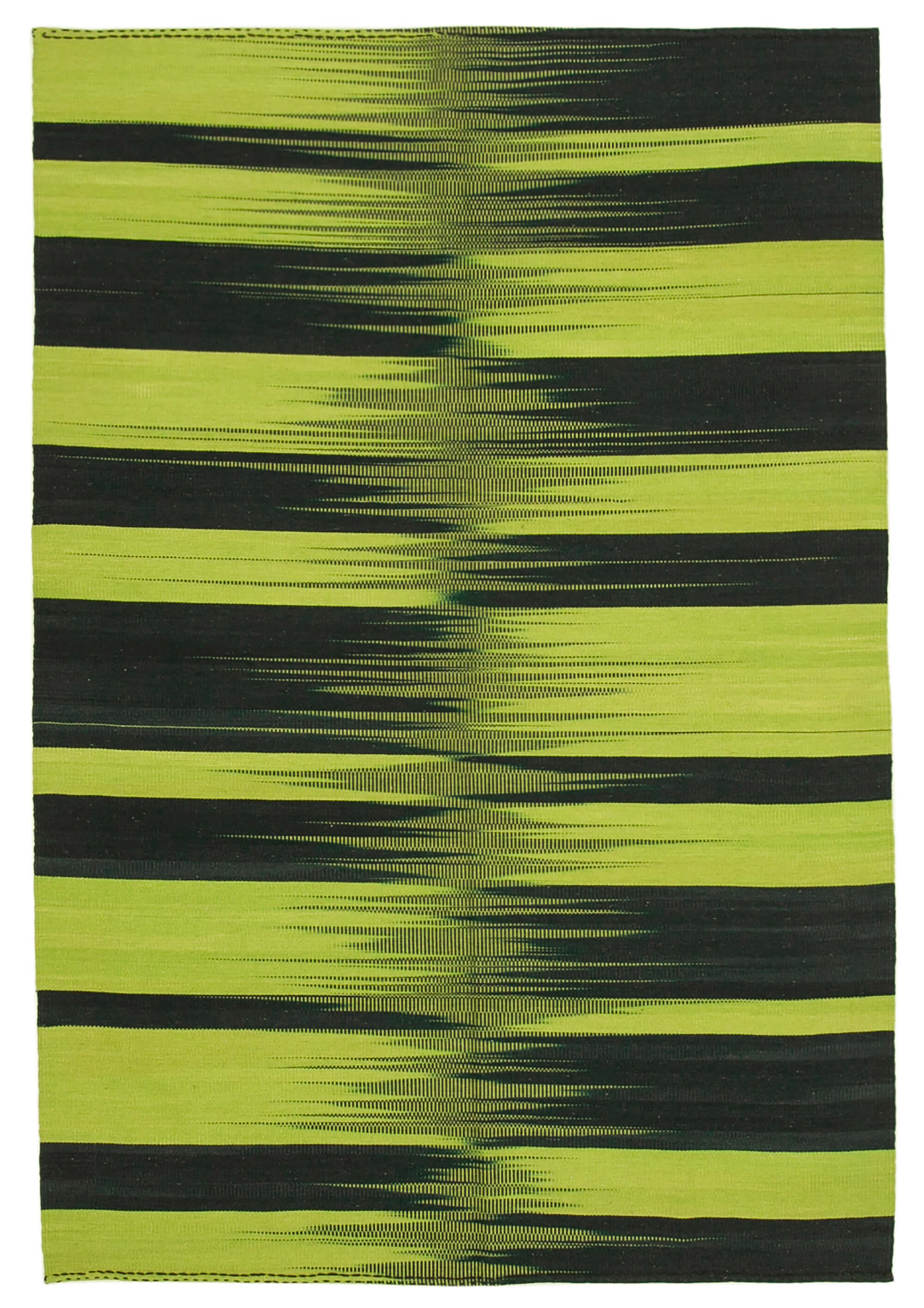 6x9 Green Contemporary Kilim Rug - 21956