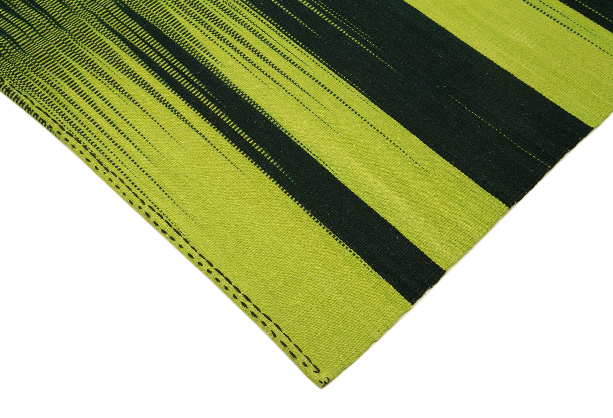 6x9 Green Contemporary Kilim Rug - 21956
