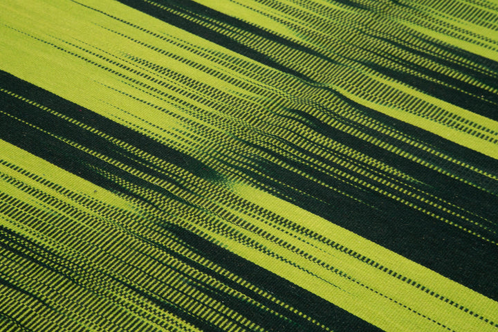 6x9 Green Contemporary Kilim Rug - 21956