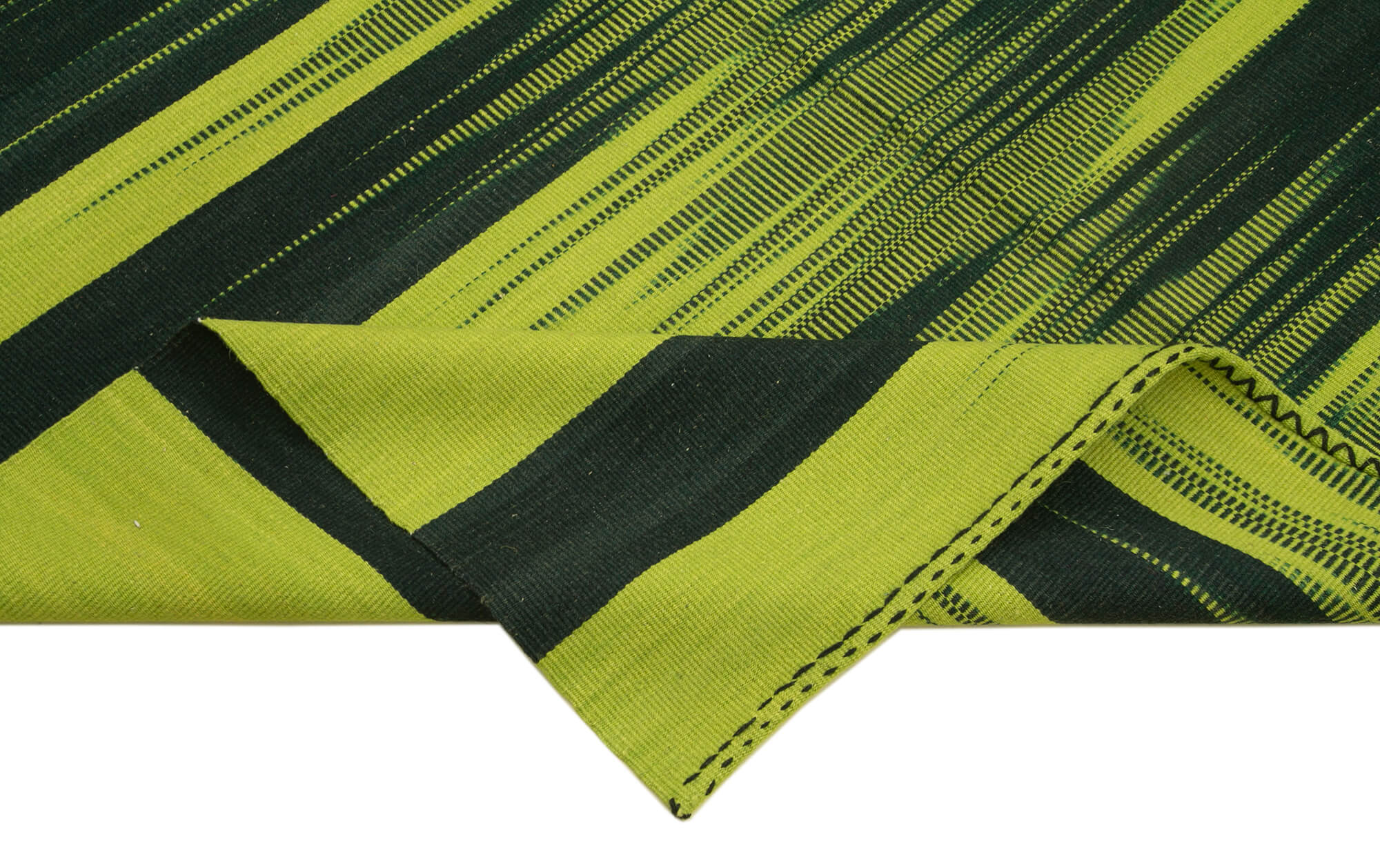 6x9 Green Contemporary Kilim Rug - 21956