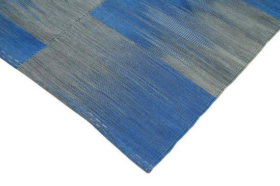 6x11 Blue Contemporary Kilim Rug - 21957