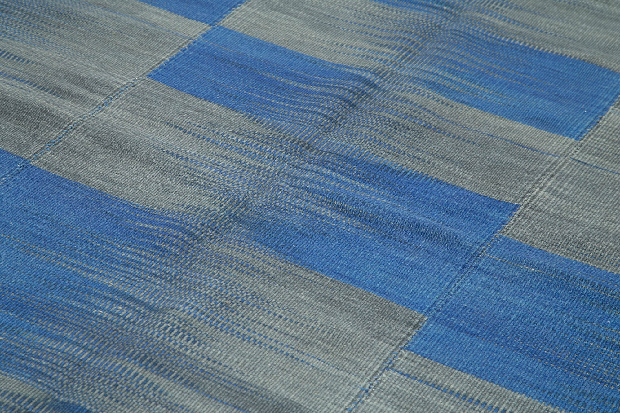 6x11 Blue Contemporary Kilim Rug - 21957