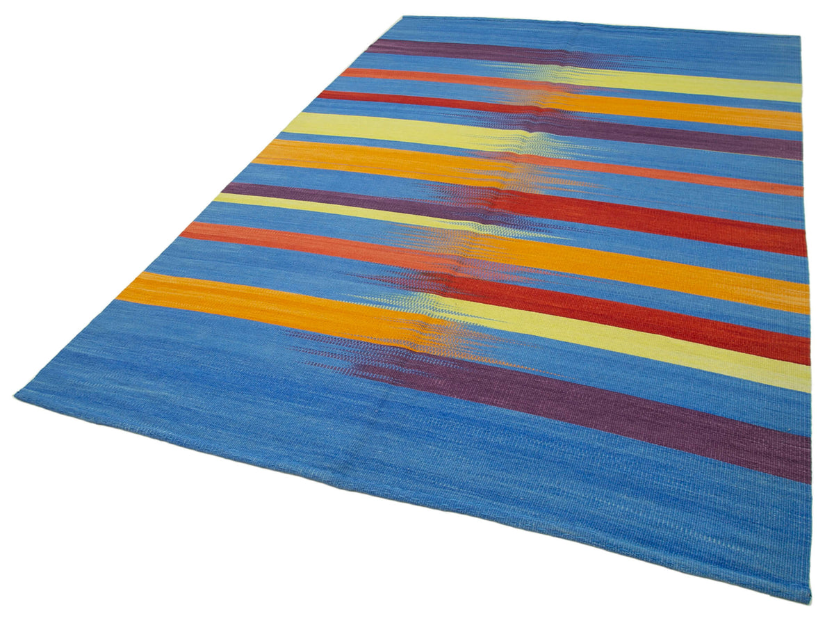 6x9 Multicolor Contemporary Kilim Rug - 21958