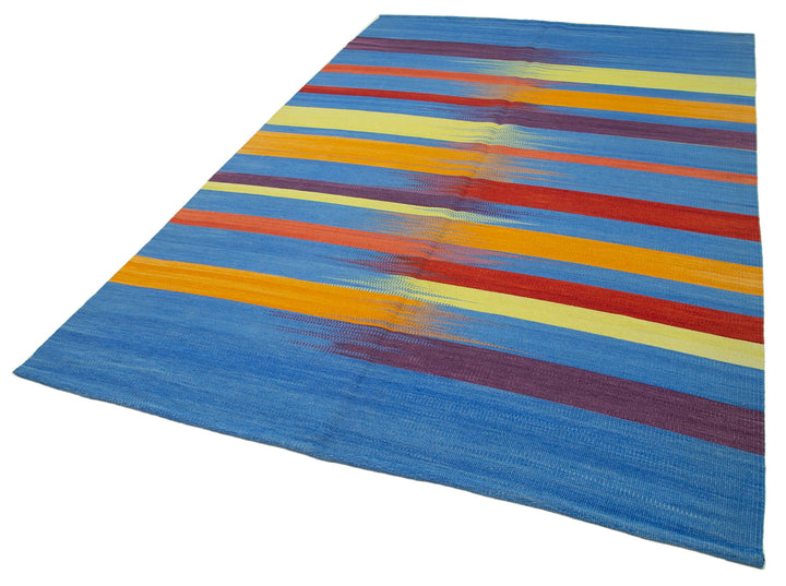 6x9 Multicolor Contemporary Kilim Rug - 21958