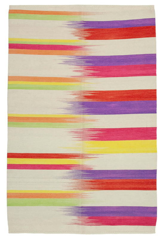 6x9 Multicolor Contemporary Kilim Rug - 21959