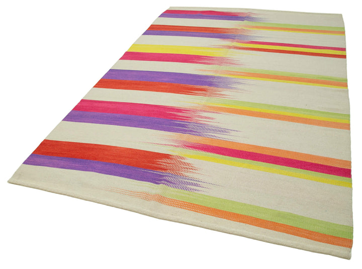 6x9 Multicolor Contemporary Kilim Rug - 21959