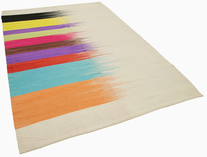 6x9 Multicolor Contemporary Kilim Rug - 21961