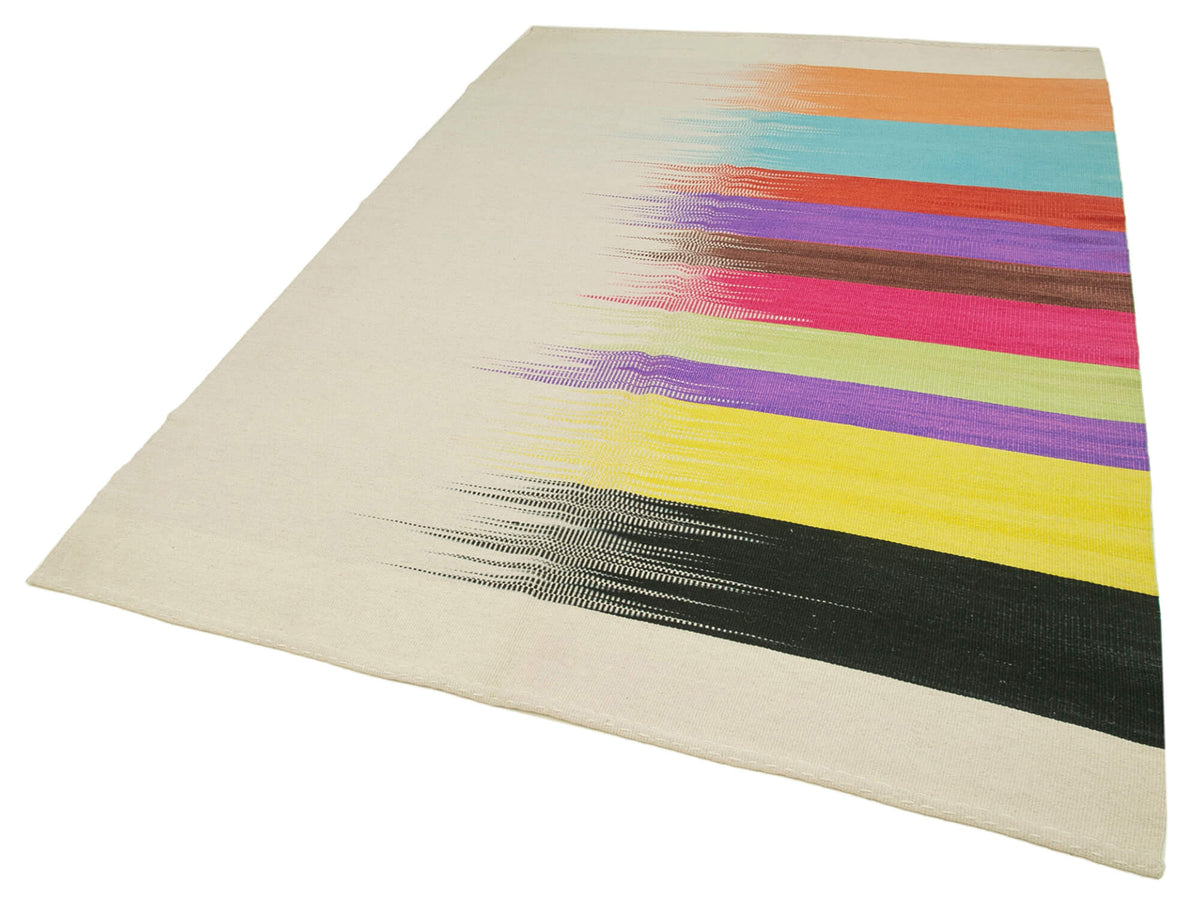 6x9 Multicolor Contemporary Kilim Rug - 21961