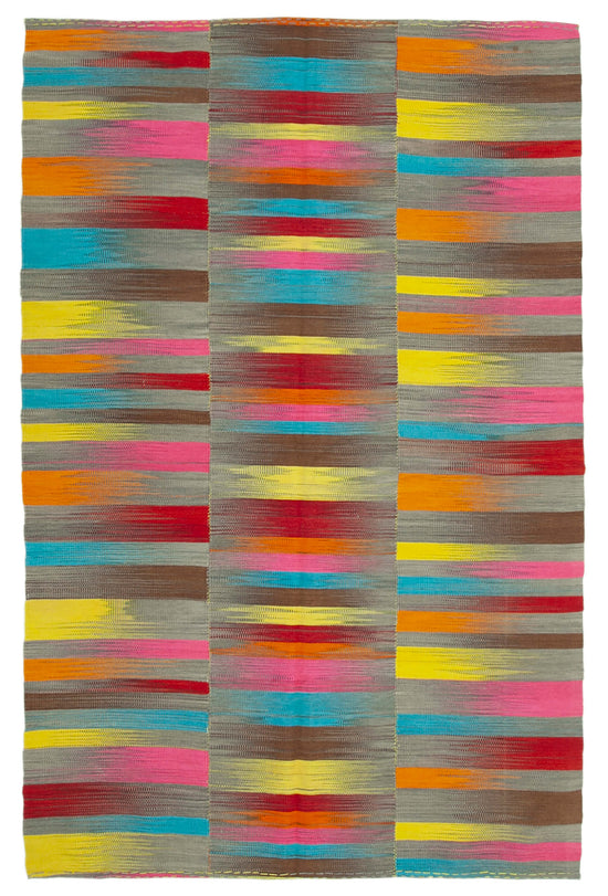 6x10 Multicolor Contemporary Kilim Rug - 21962