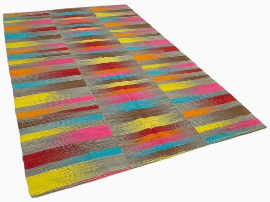 6x10 Multicolor Contemporary Kilim Rug - 21962