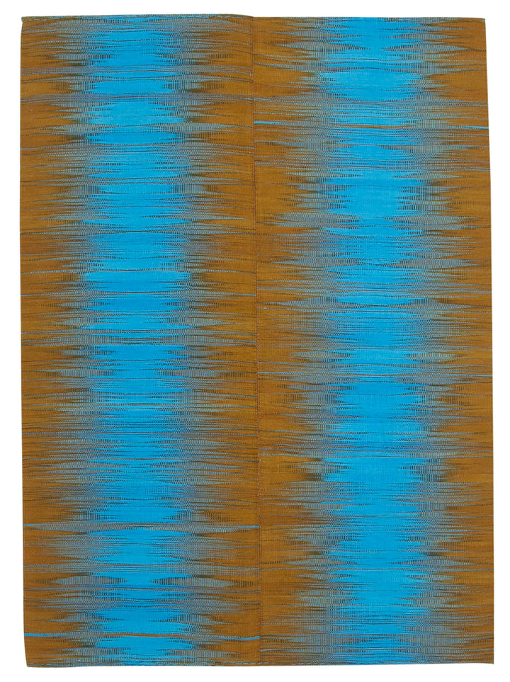 7x9 Brown Contemporary Kilim Rug - 21965