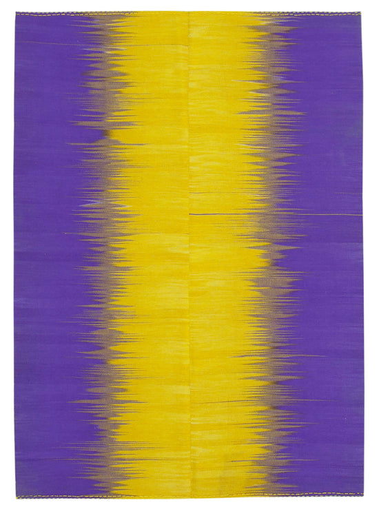 7x9 Purple Contemporary Kilim Rug - 21967