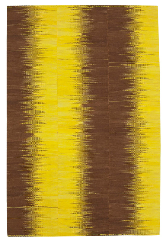 7x10 Yellow Contemporary Kilim Rug - 21968