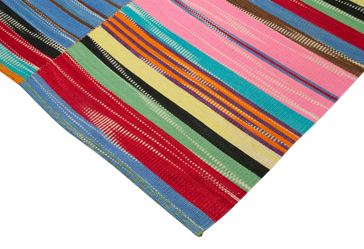 7x10 Multicolor Contemporary Kilim Rug - 21971