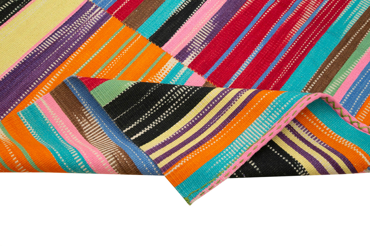 7x10 Multicolor Contemporary Kilim Rug - 21971