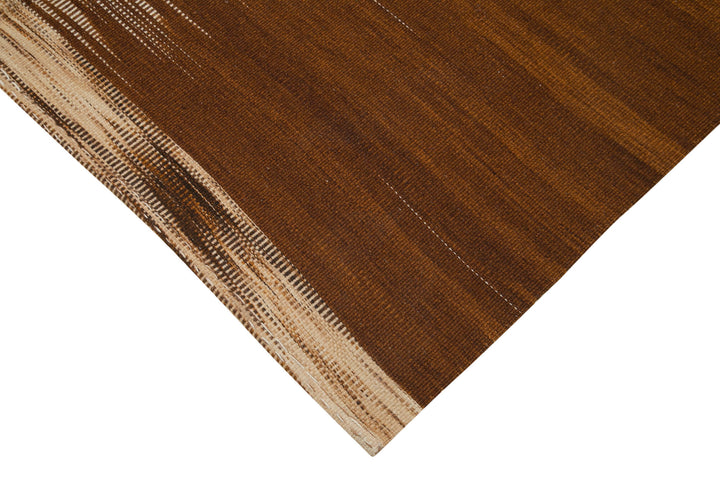 6x8 Brown Contemporary Kilim Rug - 21972