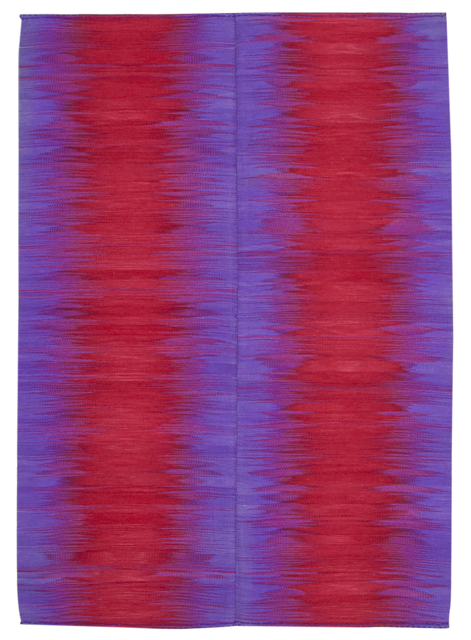 7x9 Purple Contemporary Kilim Rug - 21973