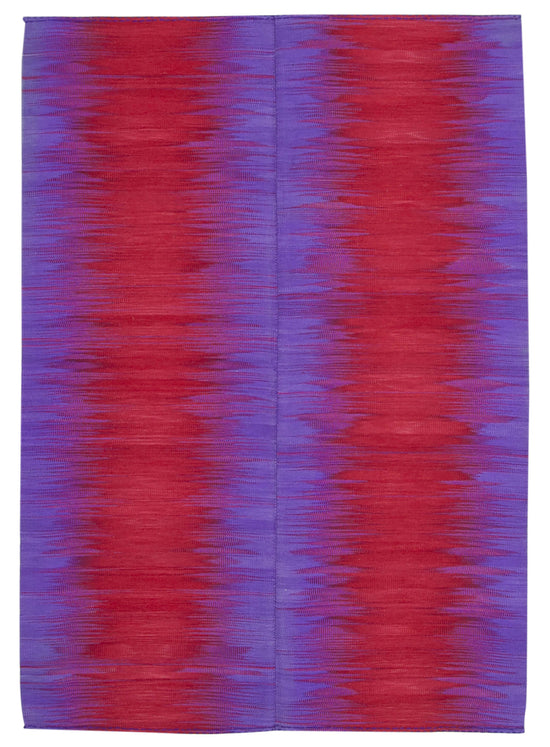 7x9 Purple Contemporary Kilim Rug - 21973