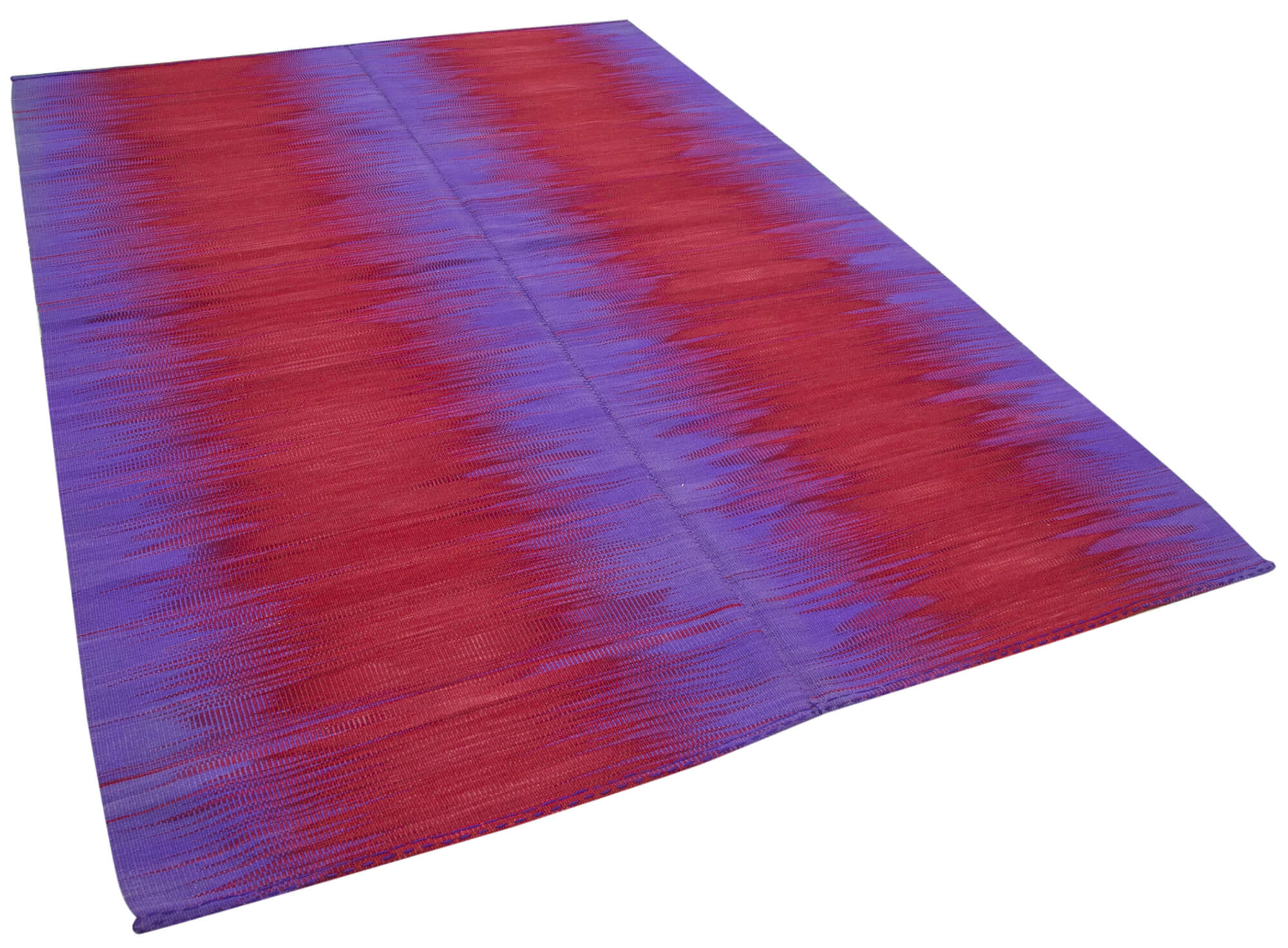 7x9 Purple Contemporary Kilim Rug - 21973