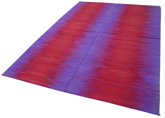 7x9 Purple Contemporary Kilim Rug - 21973