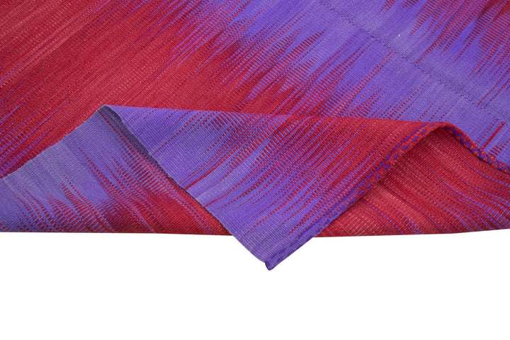 7x9 Purple Contemporary Kilim Rug - 21973