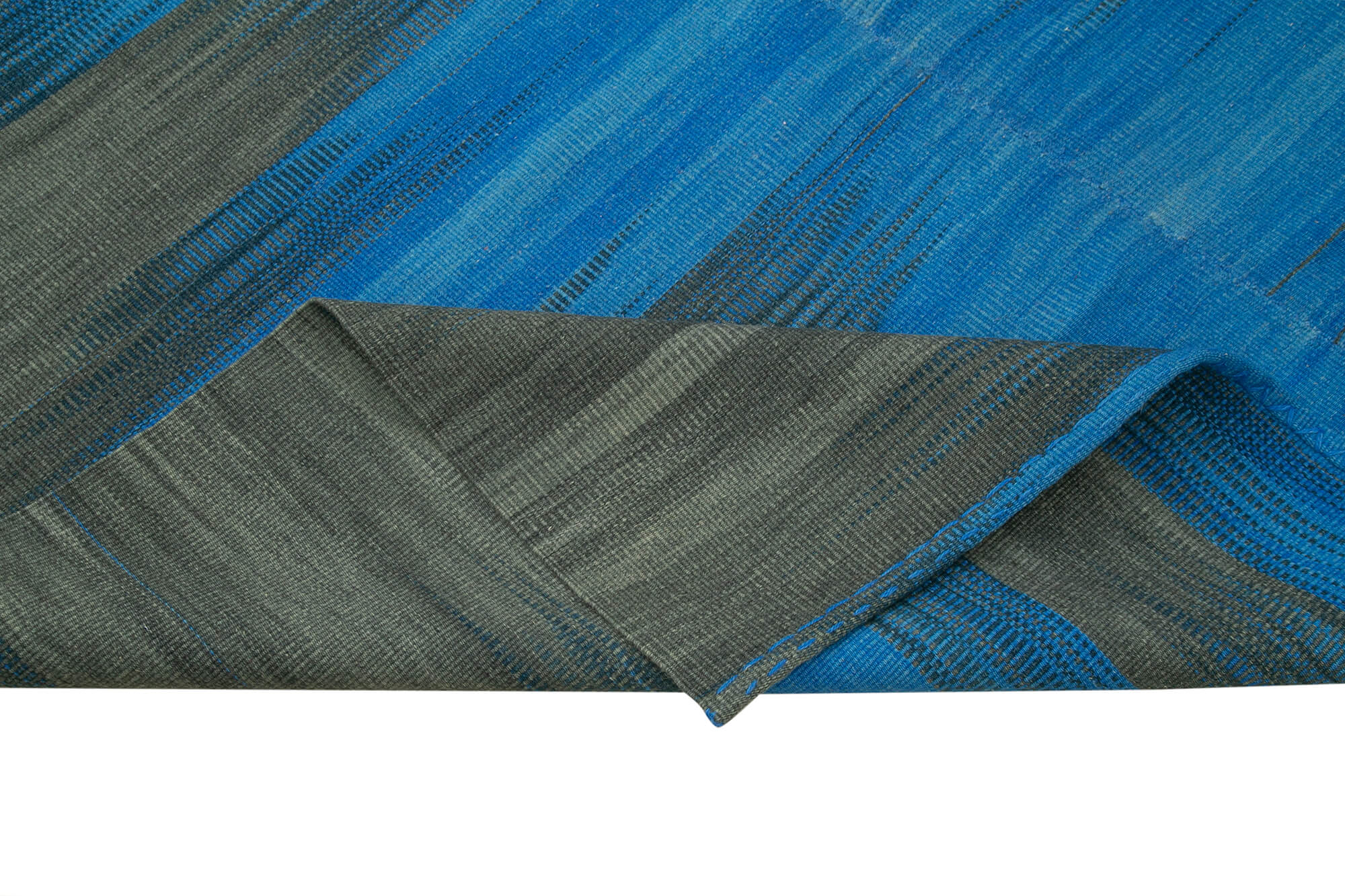 7x9 Blue Contemporary Kilim Rug - 21974