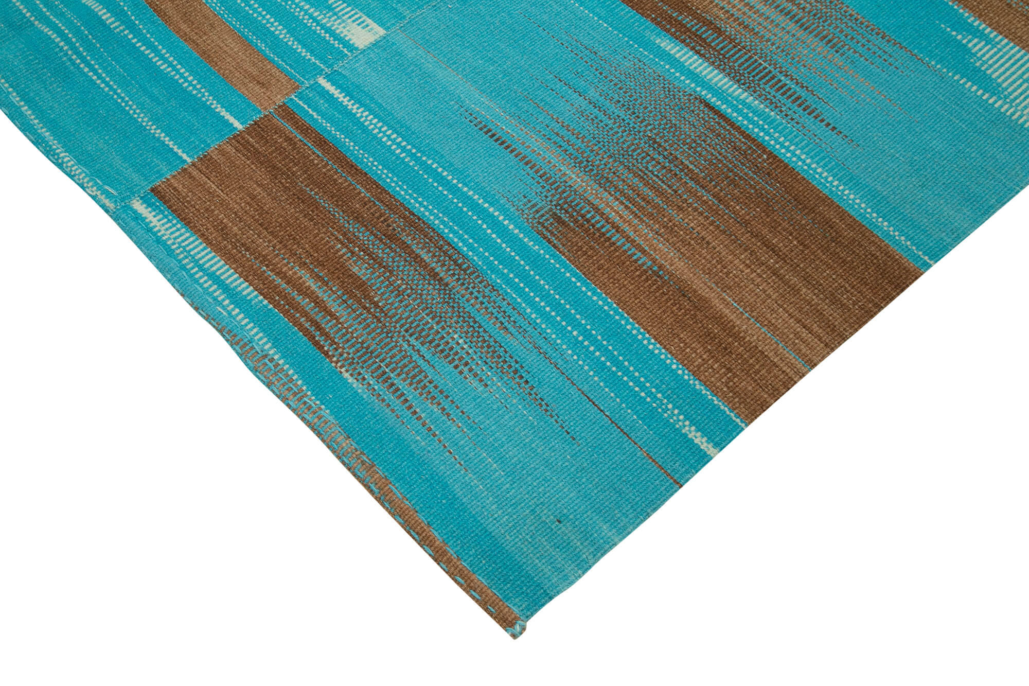 7x9 Turquoise Contemporary Kilim Rug - 21976