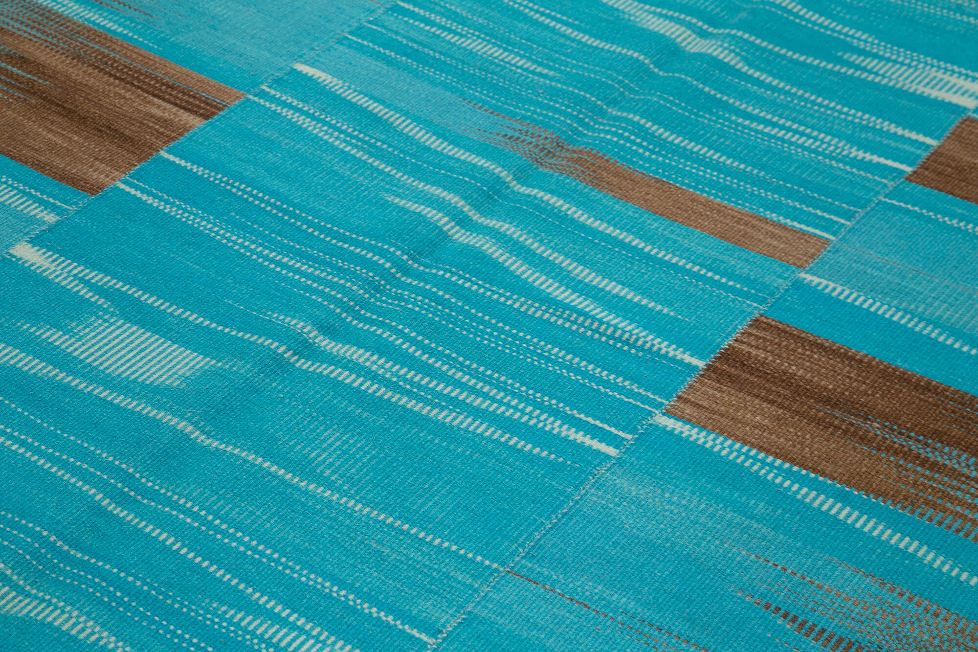 7x9 Turquoise Contemporary Kilim Rug - 21976