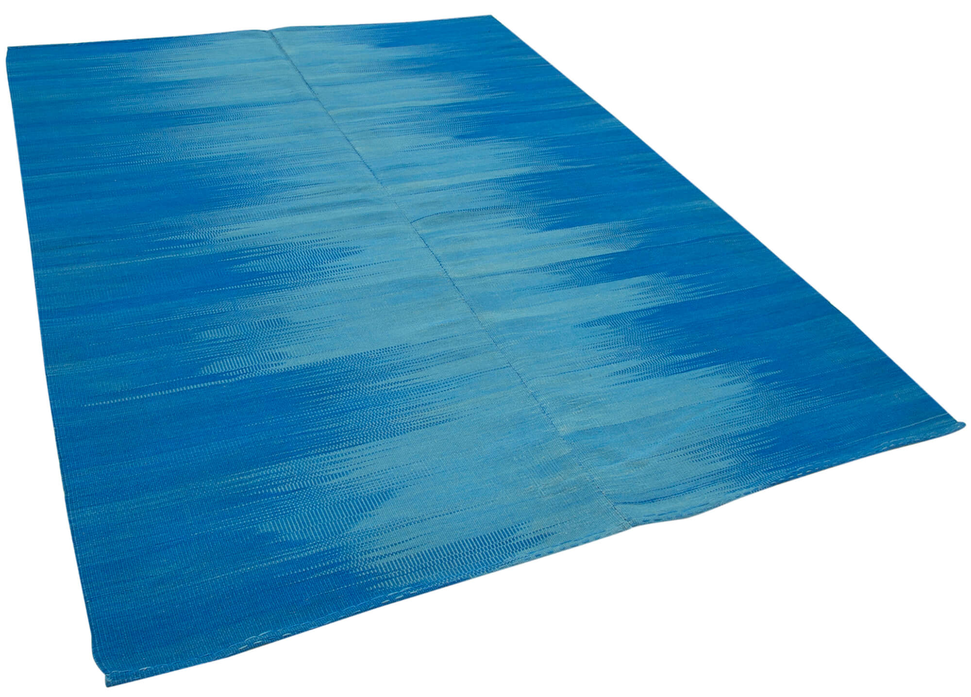 7x9 Blue Contemporary Kilim Rug - 21978