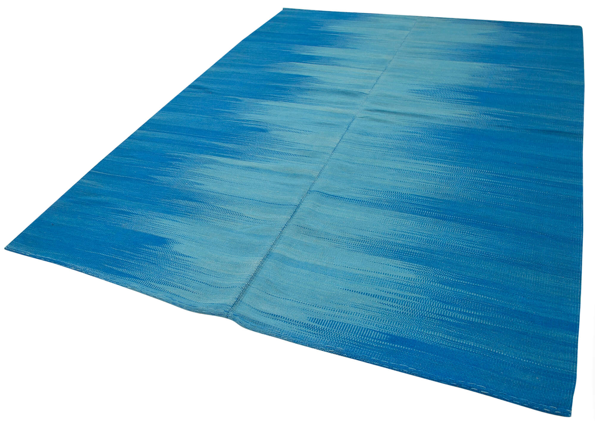 7x9 Blue Contemporary Kilim Rug - 21978
