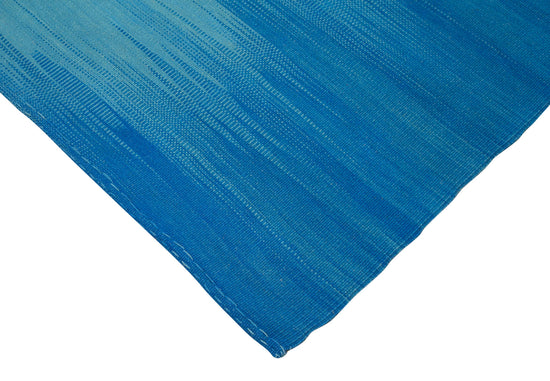 7x9 Blue Contemporary Kilim Rug - 21978