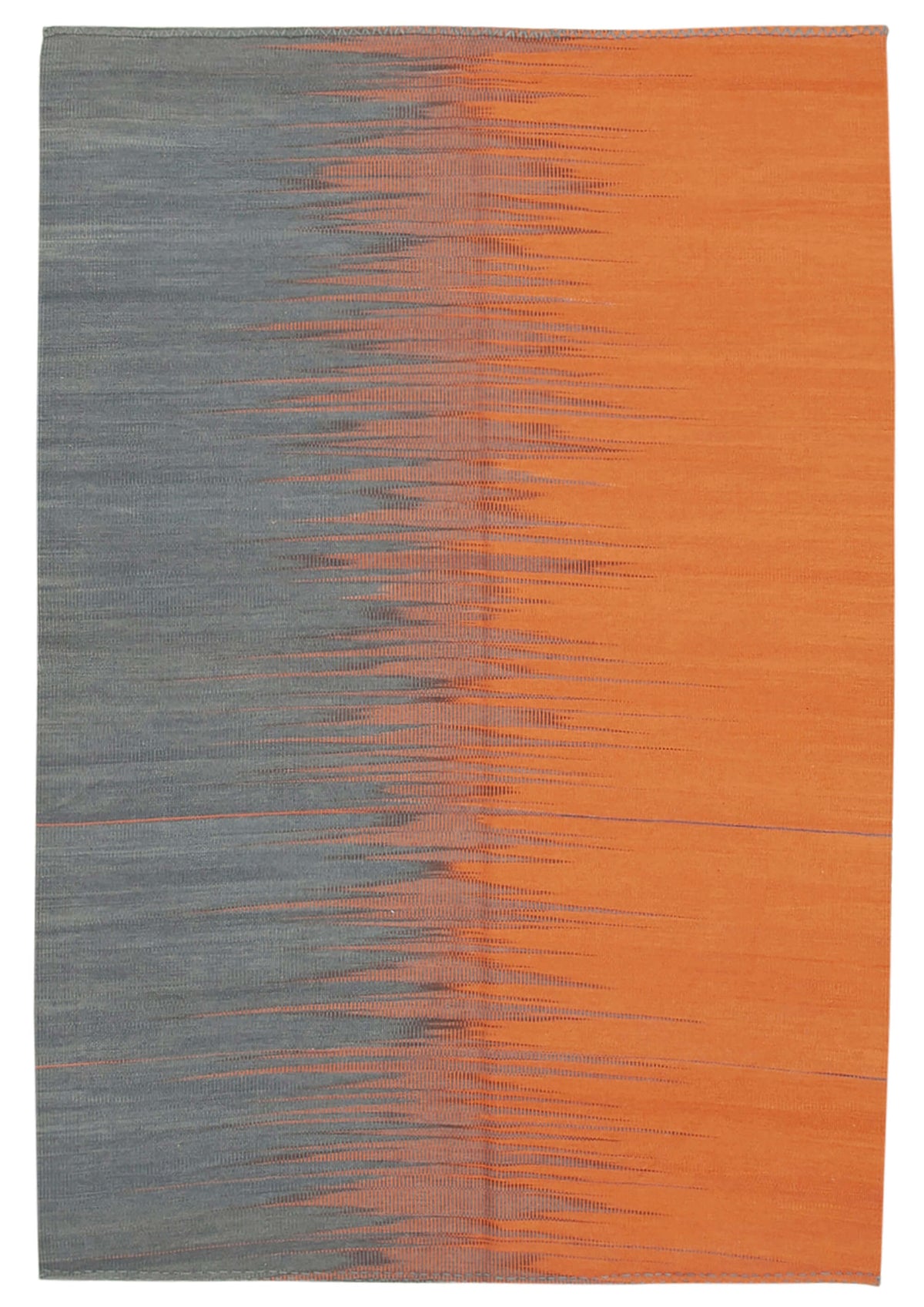 6x9 Orange Contemporary Kilim Rug - 21980