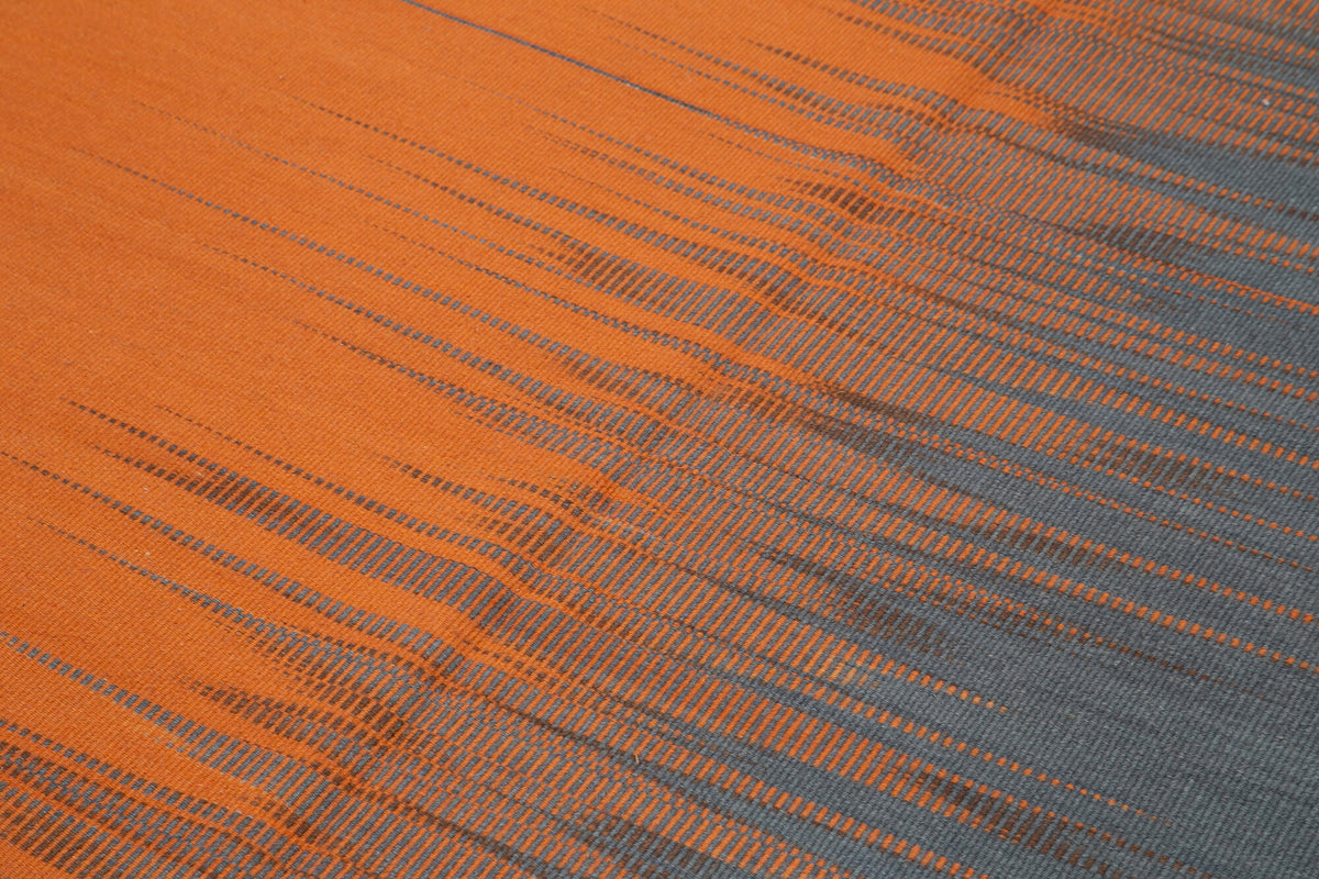 6x9 Orange Contemporary Kilim Rug - 21980