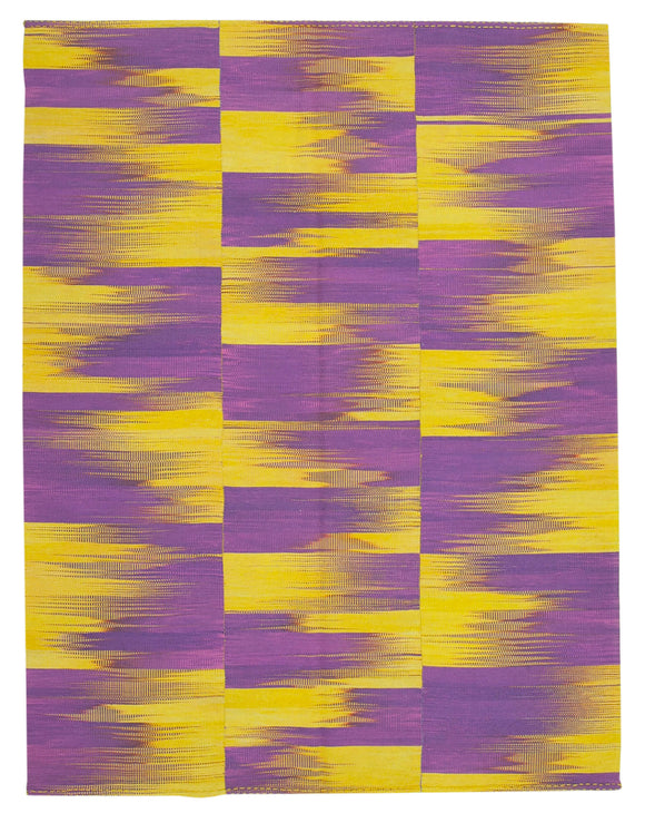 7x9 Purple Contemporary Kilim Rug - 21981