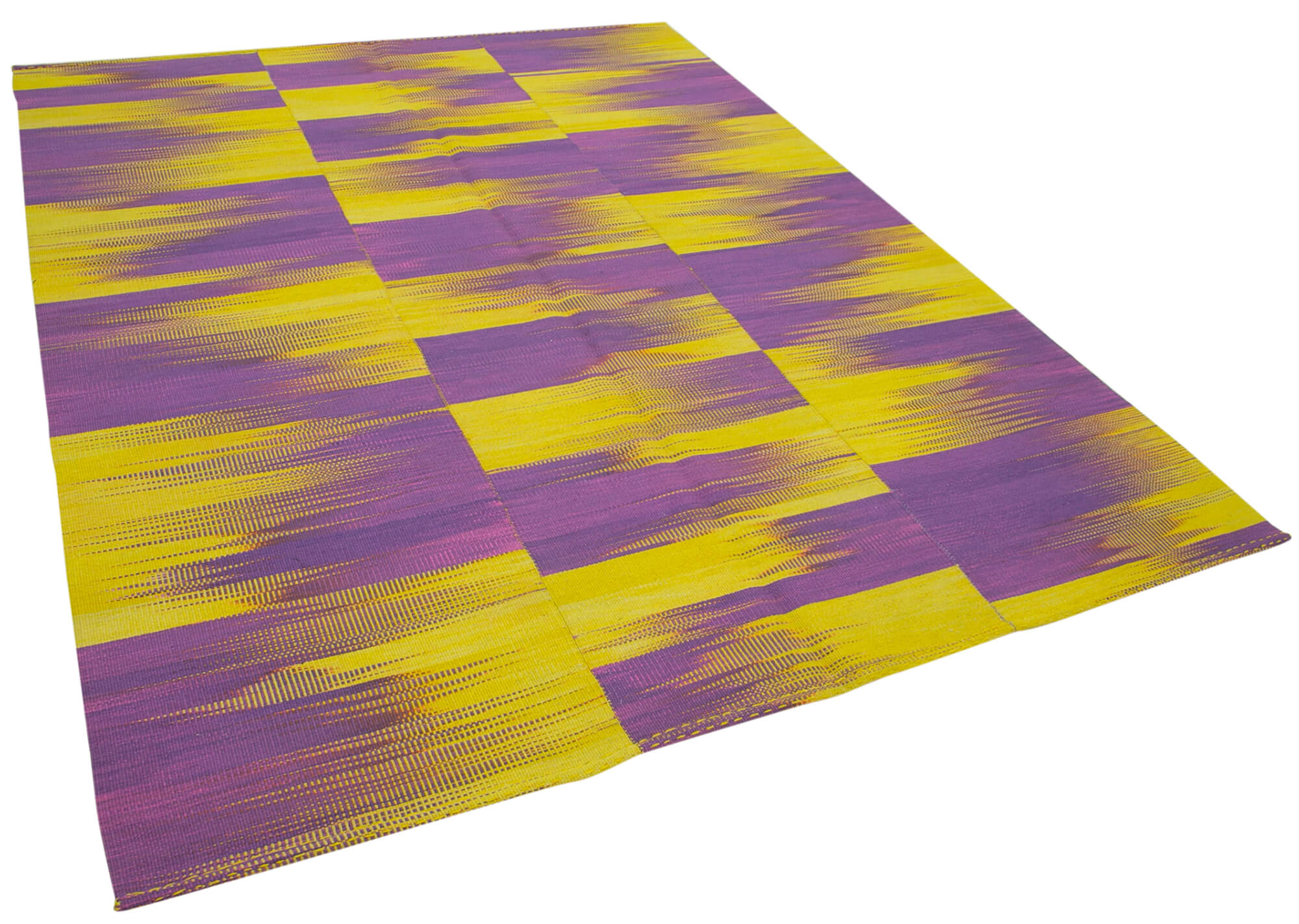 7x9 Purple Contemporary Kilim Rug - 21981