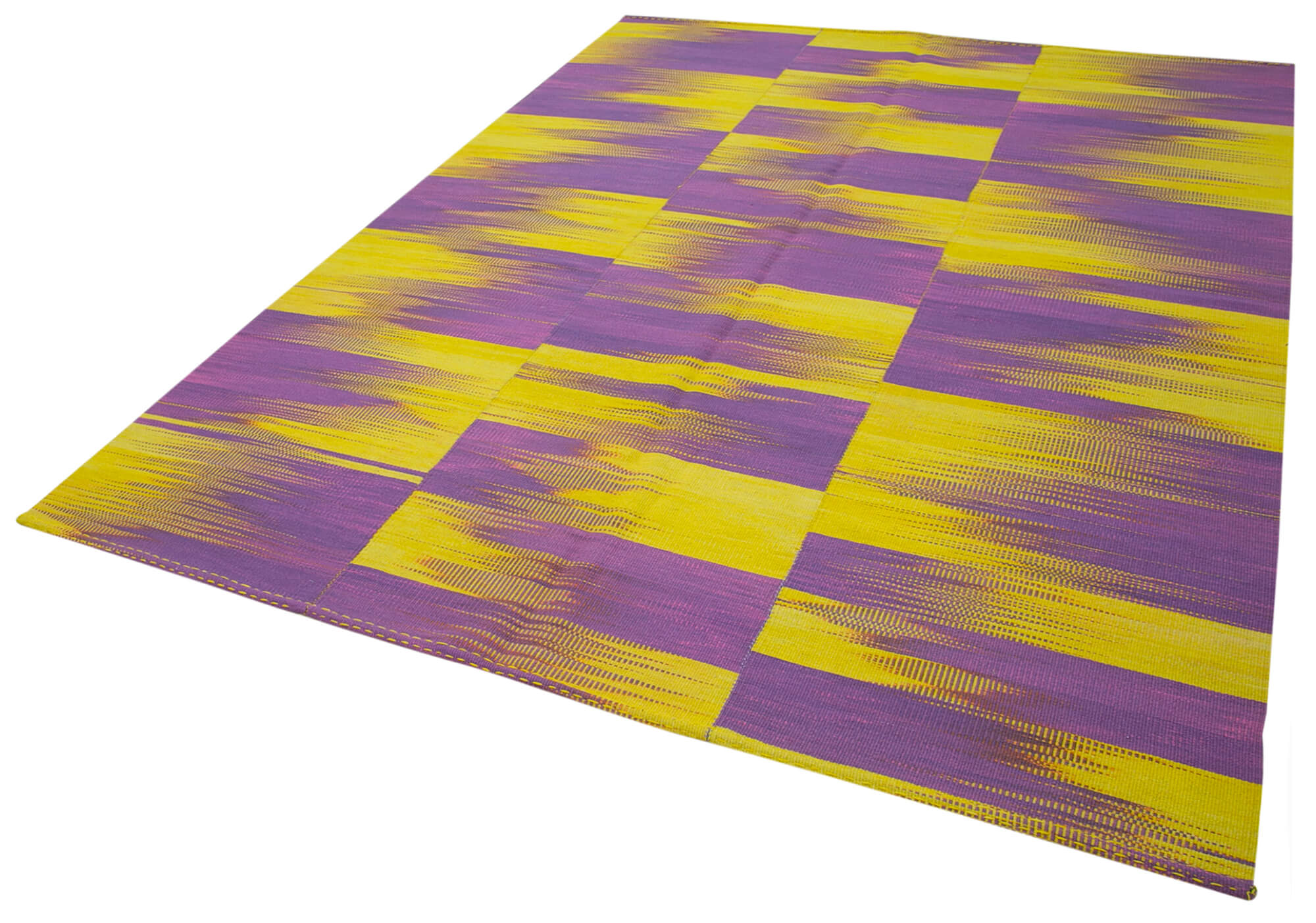 7x9 Purple Contemporary Kilim Rug - 21981