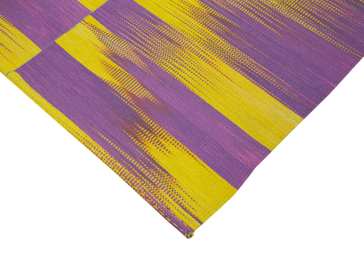 7x9 Purple Contemporary Kilim Rug - 21981