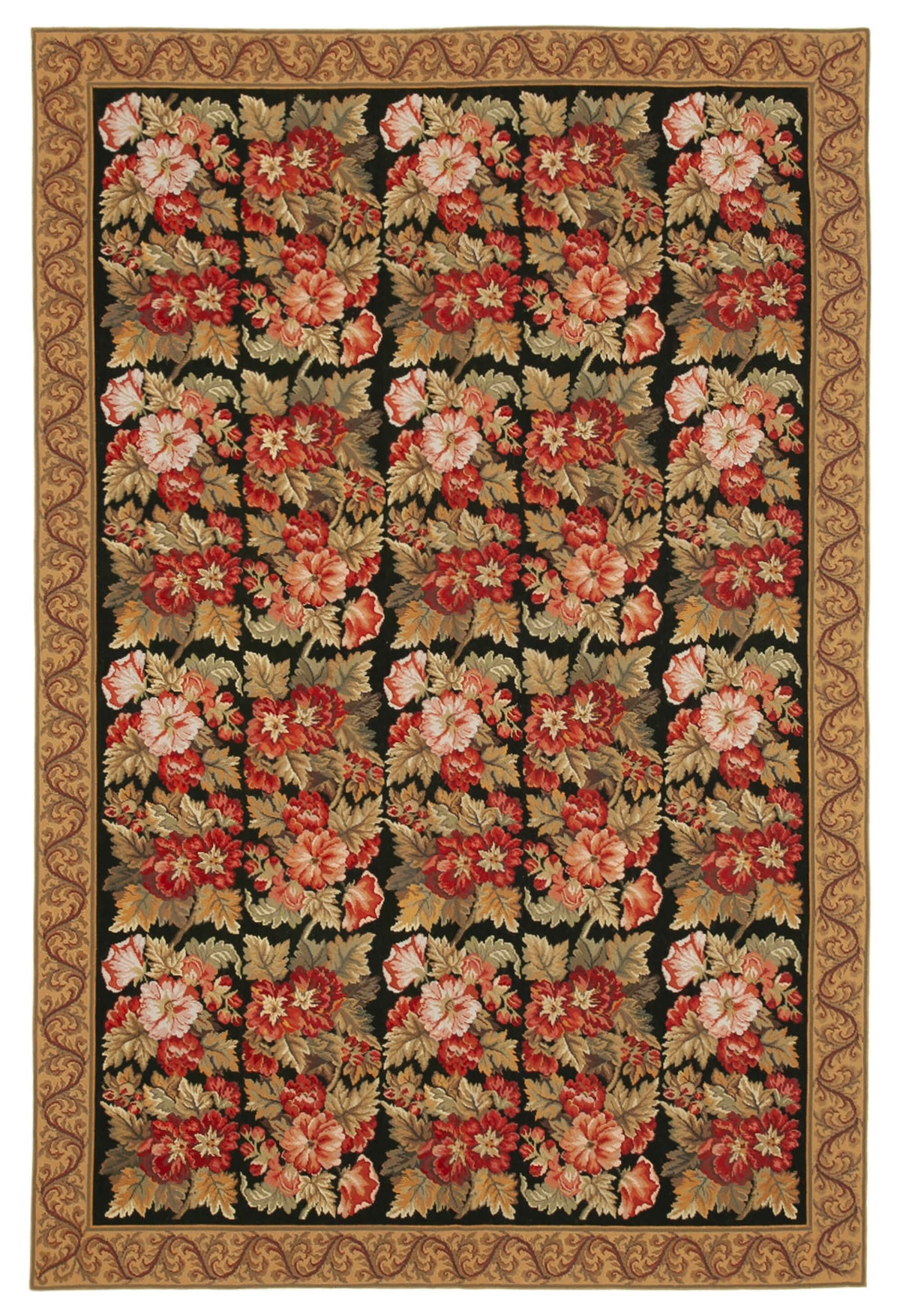 6x9 Brown Needlepoint Kilim Rug - 21993