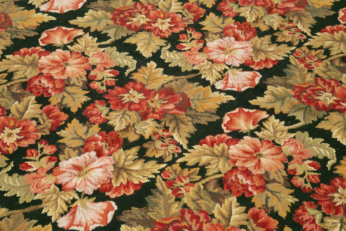 6x9 Brown Needlepoint Kilim Rug - 21993