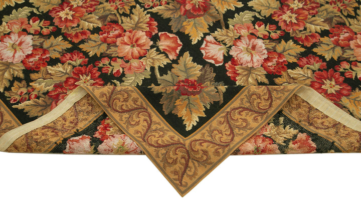 6x9 Brown Needlepoint Kilim Rug - 21993