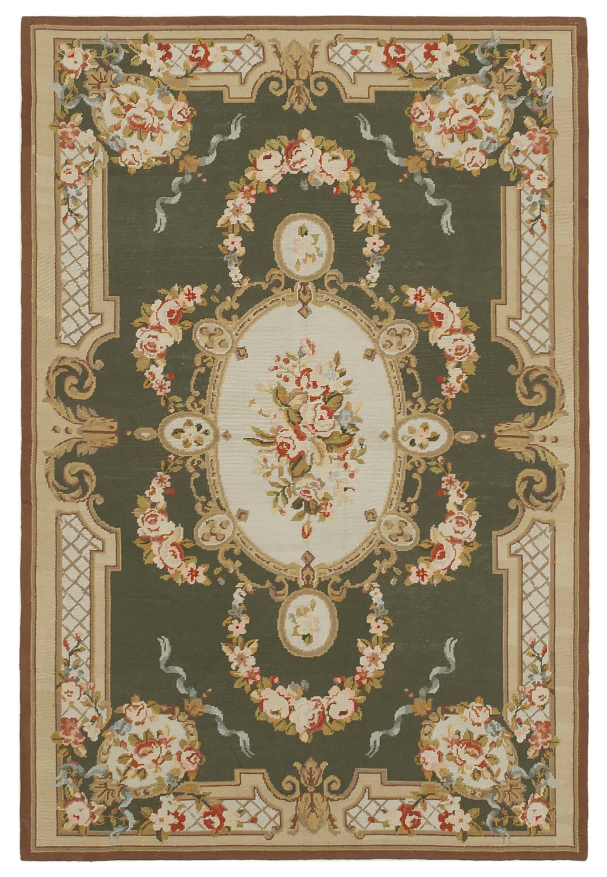 4x6 Beige Needlepoint Kilim Rug - 21997