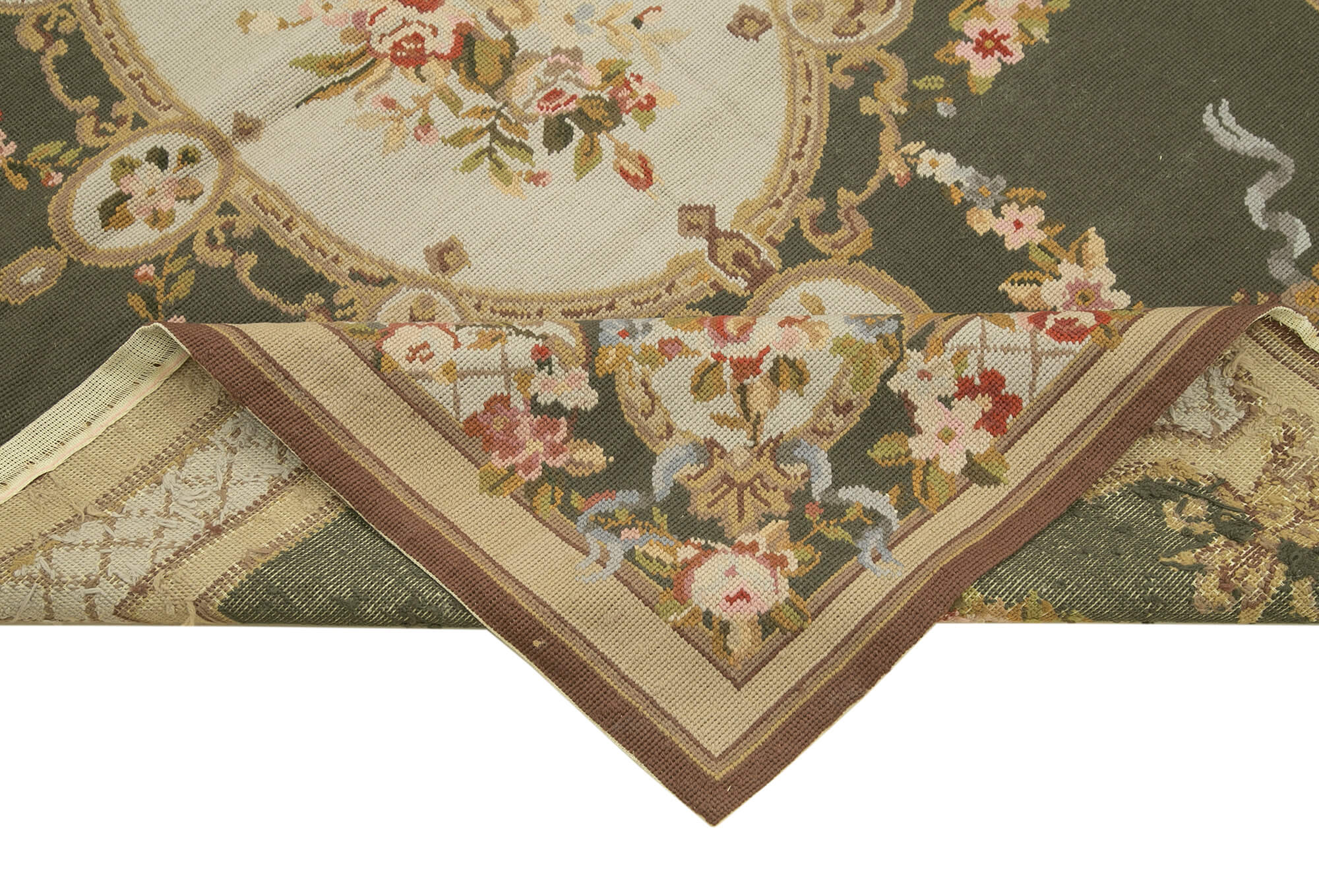 4x6 Beige Needlepoint Kilim Rug - 21997