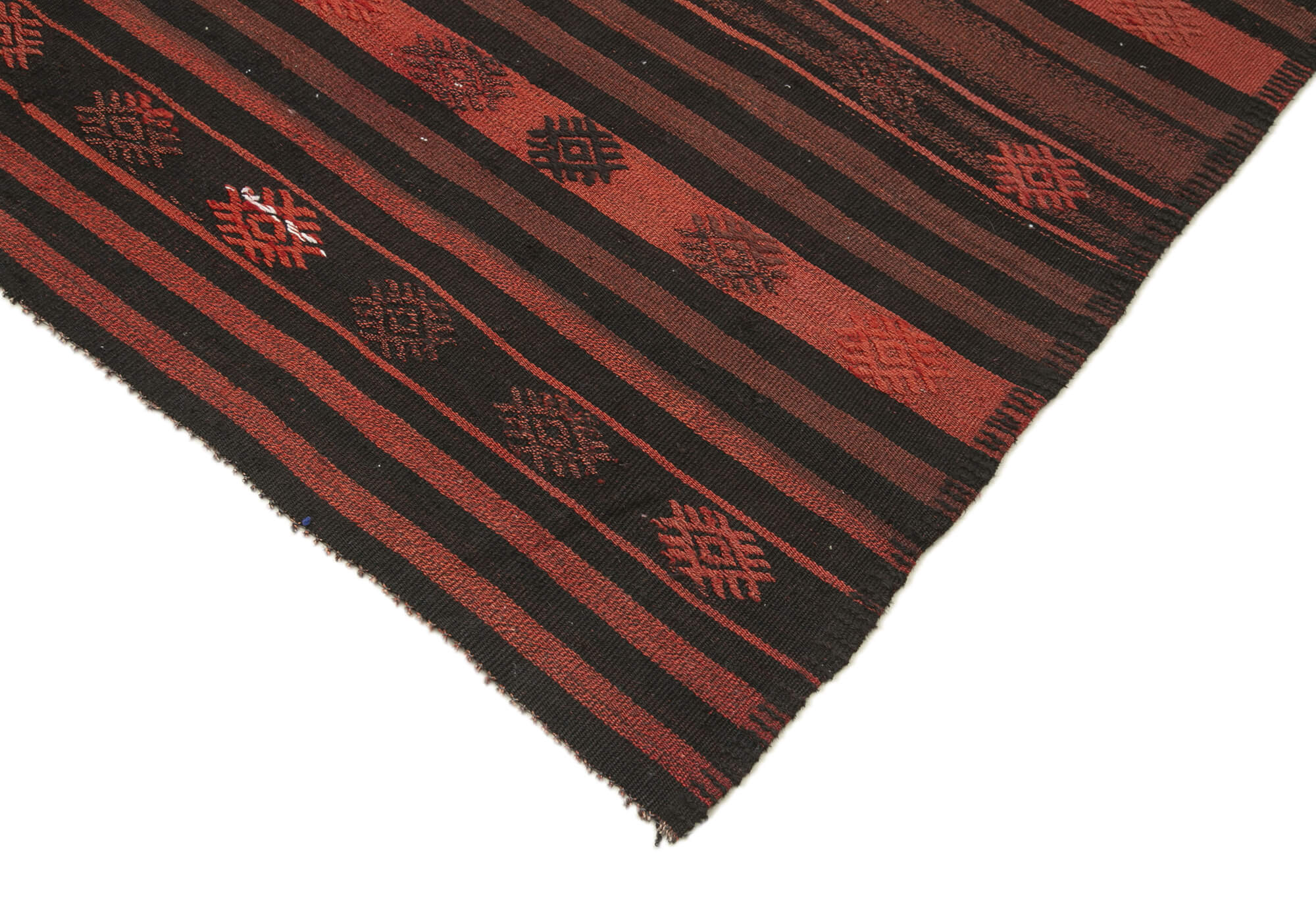 6x11 Orange Vintage Turkish Kilim Rug - 22021