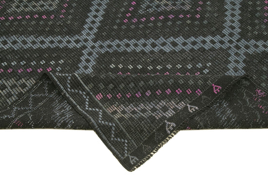 7x10 Blue Vintage Turkish Kilim Rug - 22022